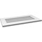 Ekena Millwork Vertical Surface Mount PVC Gable Vent: Non-Functional, w/ 3-1/2"W x 1"P Standard Frame, 30"W x 16"H GVPVE30X1601SN - alternate 3